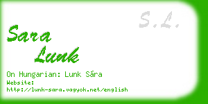 sara lunk business card